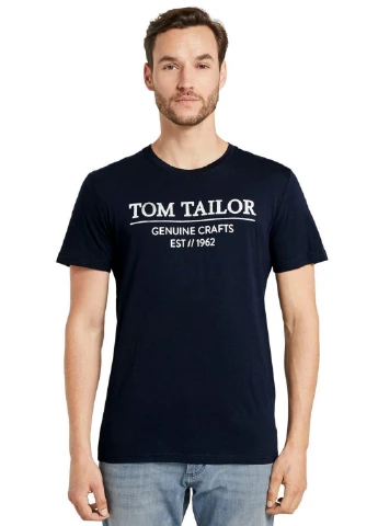 Темно-синя футболка Tom Tailor
