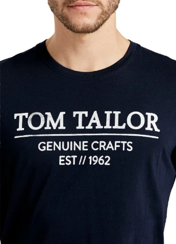 Темно-синя футболка Tom Tailor