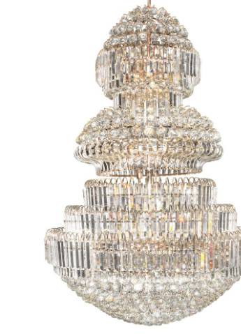 Люстра подвесная хурстальная для холла с висюльками BCL-698S/26 E14 SGD Brille (253887365)