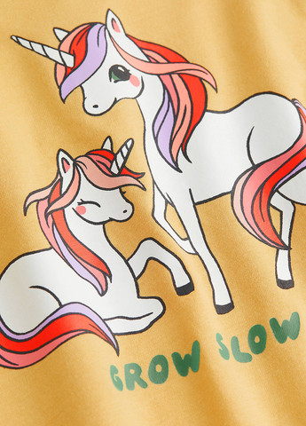 Желтая летняя футболка H&M