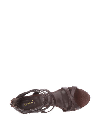Шоколадные босоножки Qupid на молнии