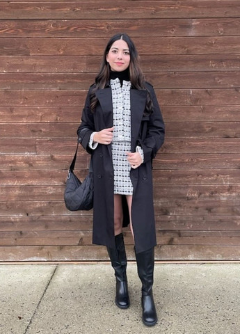 Белая кэжуал в полоску юбка Uniqlo а-силуэта (трапеция)