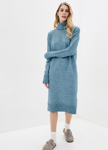 Серо-голубое кэжуал платье платье-свитер Sewel меланжевое