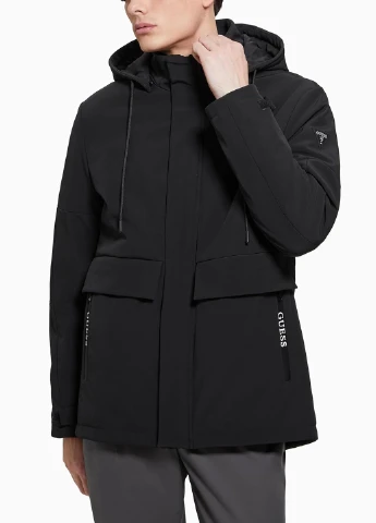 Чорна демісезонна куртка Guess
