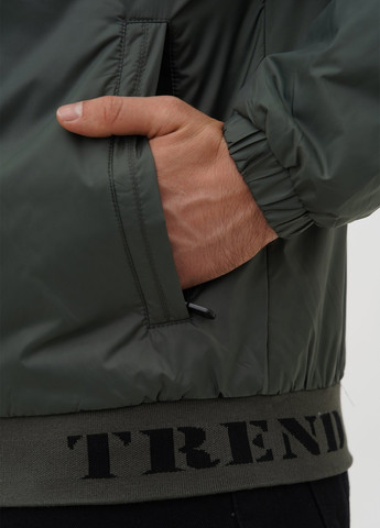 Серо-зеленая демисезонная куртка Trend Collection