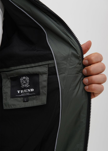 Серо-зеленая демисезонная куртка Trend Collection