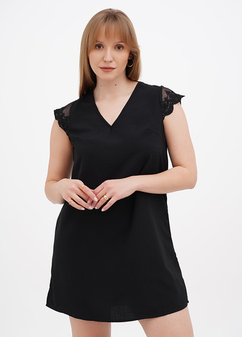 Чорна кежуал сукня SHEIN однотонна