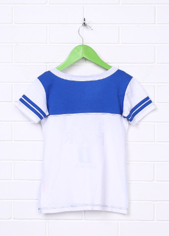 Белая летняя футболка с коротким рукавом Blue