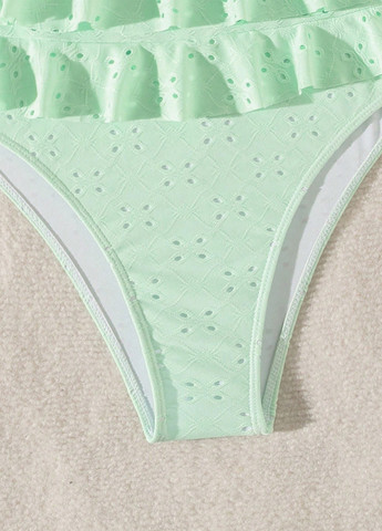 Мятные купальные трусики-плавки однотонные SHEIN