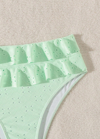 Мятные купальные трусики-плавки однотонные SHEIN