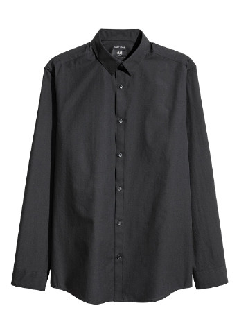 Черная классическая рубашка H&M