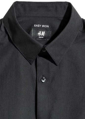 Черная классическая рубашка H&M