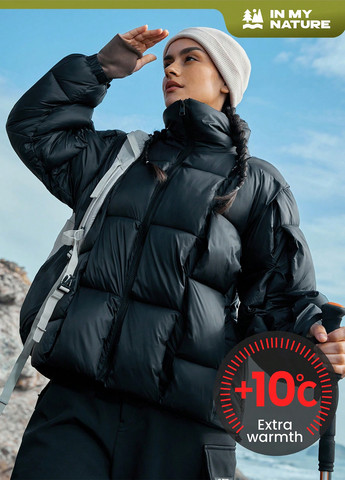 Черная демисезонная куртка SHEIN