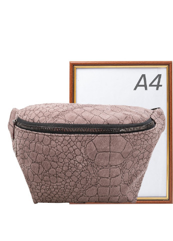 Шкіряна поясна сумка-бананка жіноча 31х16х7 см Trix Trux (207907519)