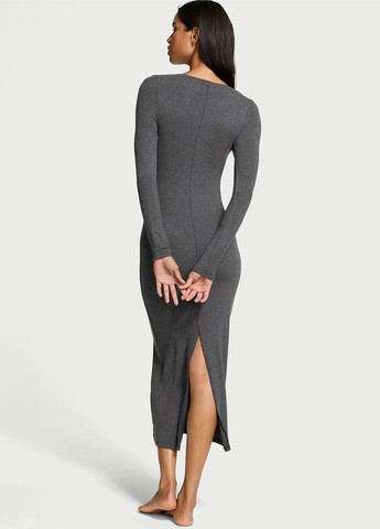 Серое домашнее, кэжуал платье платье-водолазка Victoria's Secret меланжевое