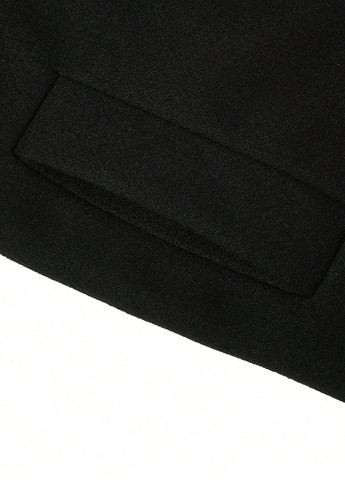 Чорне Кежуал напівпальто двобортне SHEIN однотонне