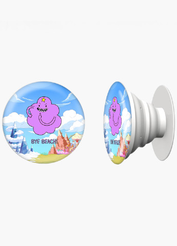 Попсокет (Popsockets) тримач для смартфону Принцеса бубльгум Час Пригод (Princess Bubblegum Adventure Time) (8754-1578) Чорний MobiPrint (216748510)