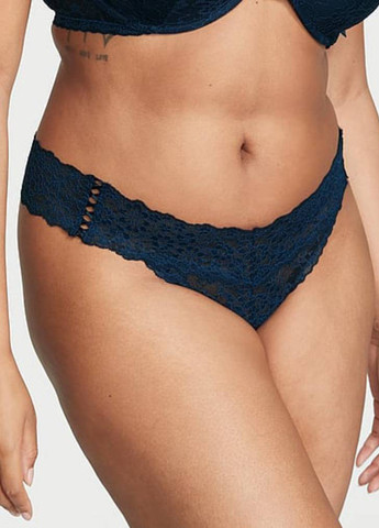 Темно-синий демисезонный комплект (бюстгальтер, трусики) Victoria's Secret