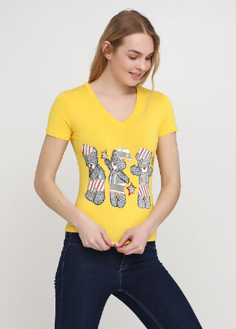 Жовта літня футболка Rojanu