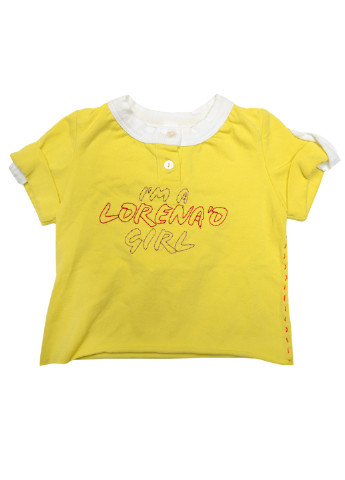 Желтая летняя футболка с коротким рукавом LO Baby