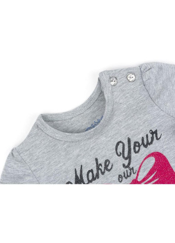 Серый демисезонный костюм десткий с бантиками (10527-80g-gray) Breeze