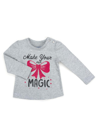 Серый демисезонный костюм десткий с бантиками (10527-80g-gray) Breeze