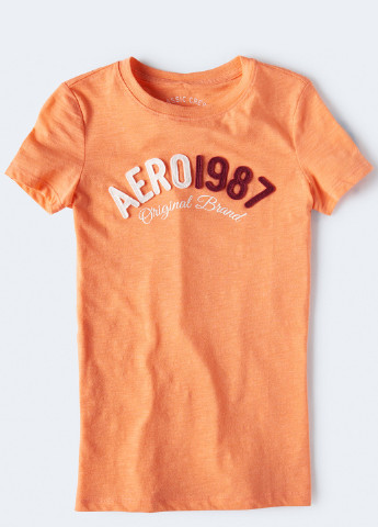 Персиковая летняя футболка Aeropostale