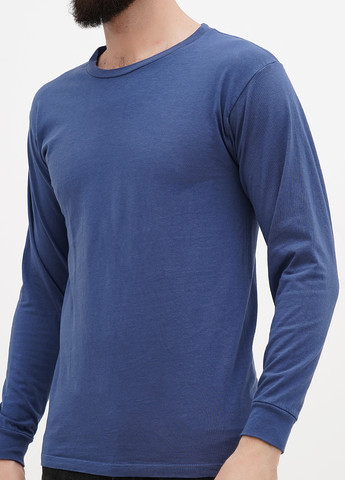 Синий демисезонный кэжуал лонгслив tgt однотонный