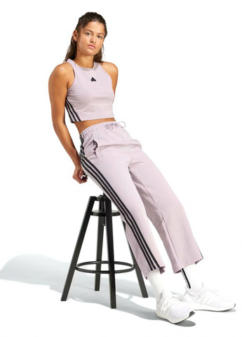 Розовые спортивные демисезонные прямые брюки adidas