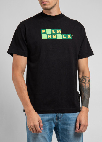 Чорна чорна футболка з логотипом Palm Angels