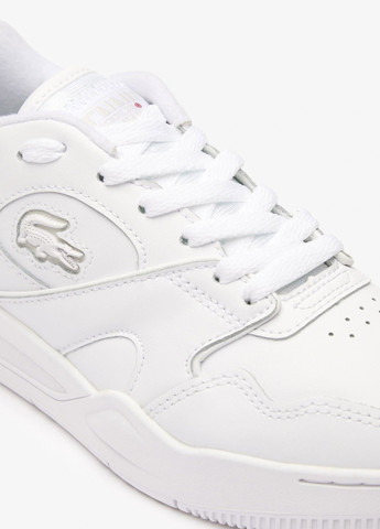 Белые демисезонные кроссовки Lacoste LINESHOT