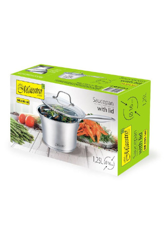 Ківш із кришкою MR-3505-16S 1.25 л 16х9,5 см Maestro (253612665)