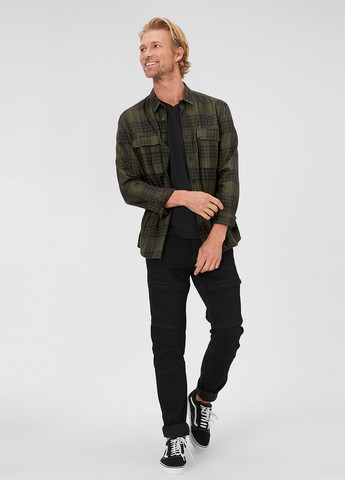 Серо-зеленая кэжуал рубашка в клетку C&A