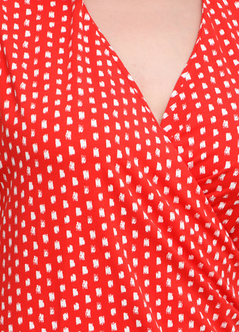 Красная летняя блуза на запах Talbots