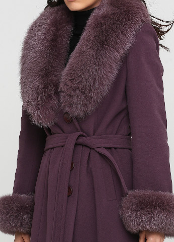 Сиреневое зимнее Пальто однобортное DANNA