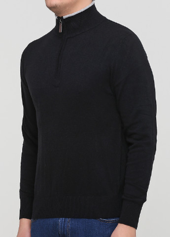 Чорний демісезонний светр William de Faye