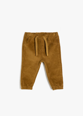Светло-коричневые кэжуал демисезонные брюки джоггеры KOTON