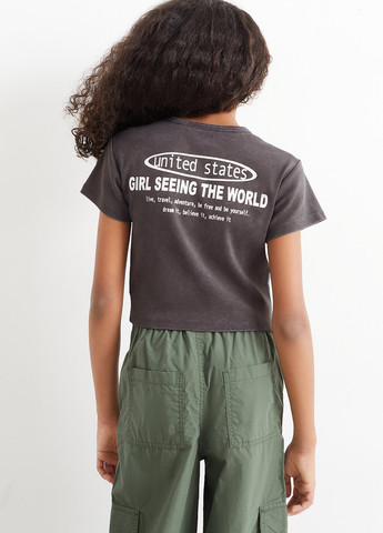 Сіро-коричнева літня футболка C&A