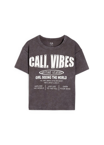 Сіро-коричнева літня футболка C&A