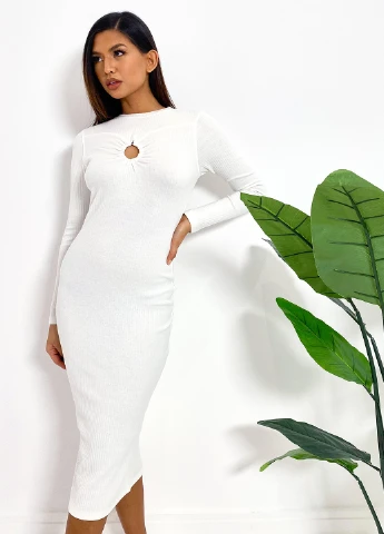 Белое кэжуал платье футляр Missguided однотонное