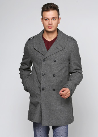 Серое демисезонное Пальто на пуговицах Antony Morato