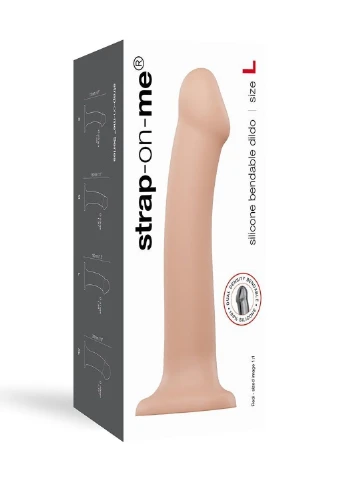 Насадка для страпону Dual Density Dildo Flesh L (м'ята упаковка) Strap-On-Me (254152018)