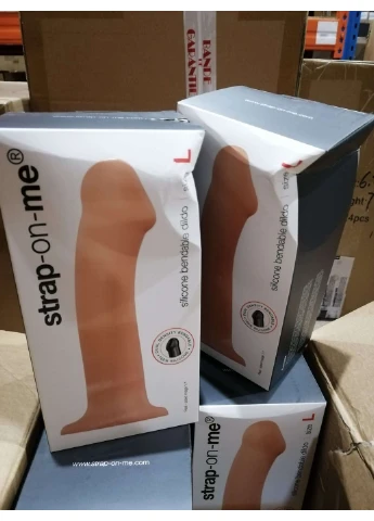Насадка для страпону Dual Density Dildo Flesh L (м'ята упаковка) Strap-On-Me (254152018)