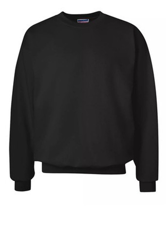 Чорний світшот Hanes однотонний без декору (361960122)