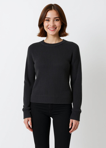 Черный демисезонный пуловер пуловер Mohito