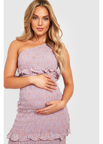 Лілова кежуал сукня на одне плече Boohoo з квітковим принтом