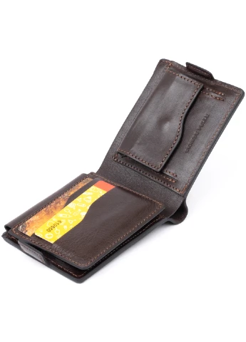 Мужской кожаный кошелек 9х11,5х3 см Grande Pelle (229460469)