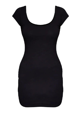 Черное кэжуал платье платье-футболка PrettyLittleThing однотонное