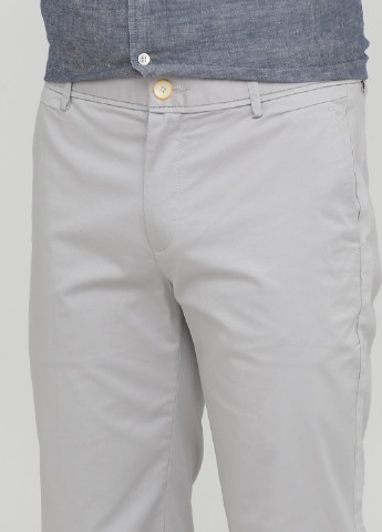 Светло-серые кэжуал демисезонные прямые брюки JACK&JONES