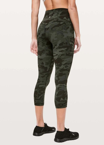 Хаки демисезонные легинсы Lululemon Athletica
